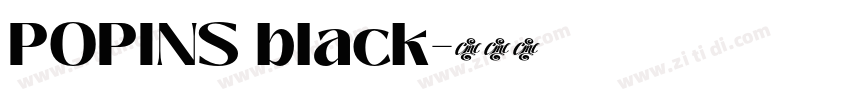 POPINS black字体转换